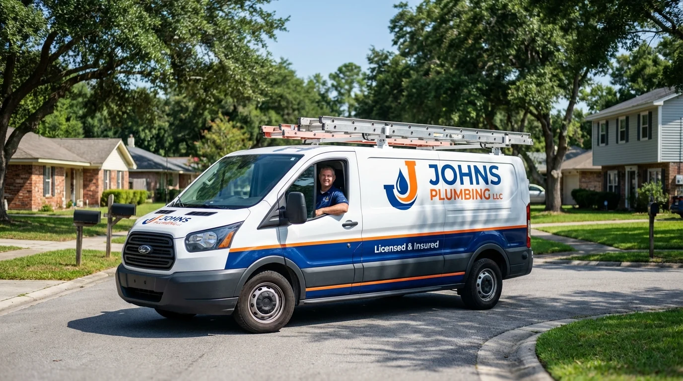 Johns Plumbing LLC service van in Winthrop Harbor, IL
