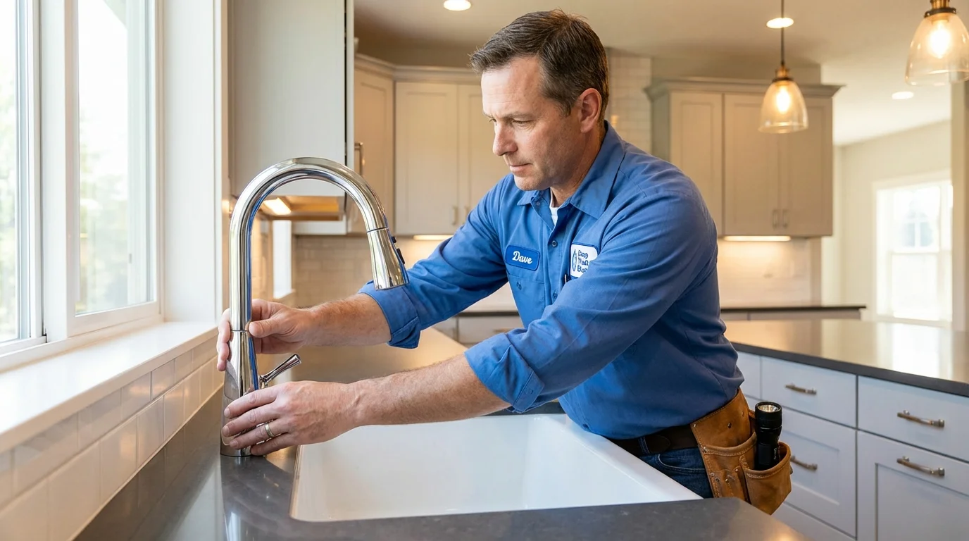 Kitchen faucet installation by Johns Plumbing LLC in Winthrop Harbor